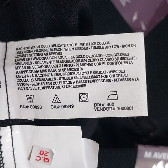 NWT Ladies Gloria Vanderbuilt Lucy Black Straight Slimming HI Waist Pants Medium - Picture 8 of 9